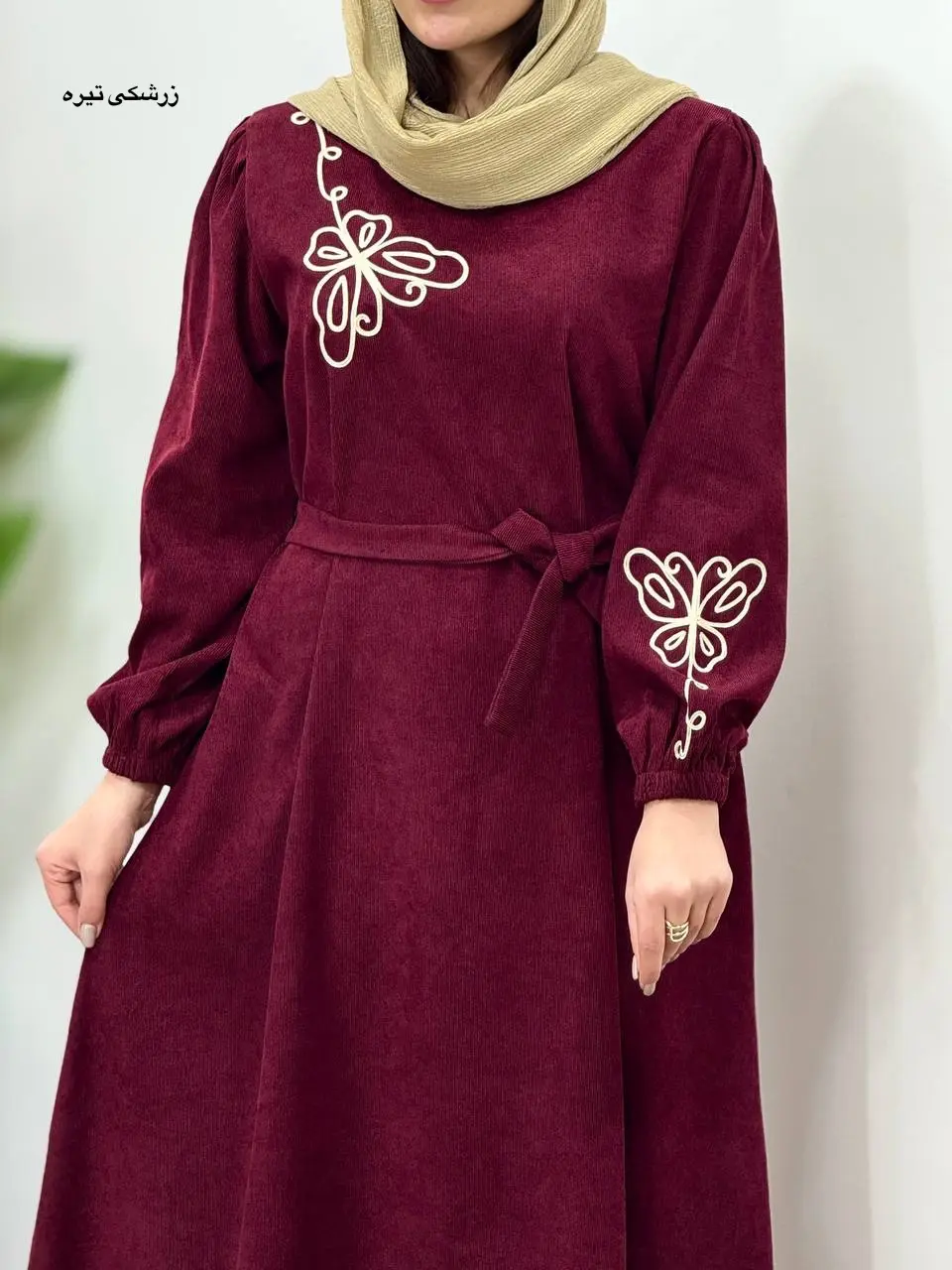 پیراهن مانتویی گلدوزی یامین 2